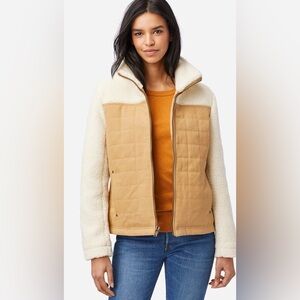 Pendleton Women’s Salida Canvas and Sherpa Jacket in Tan/Ivory Sz S